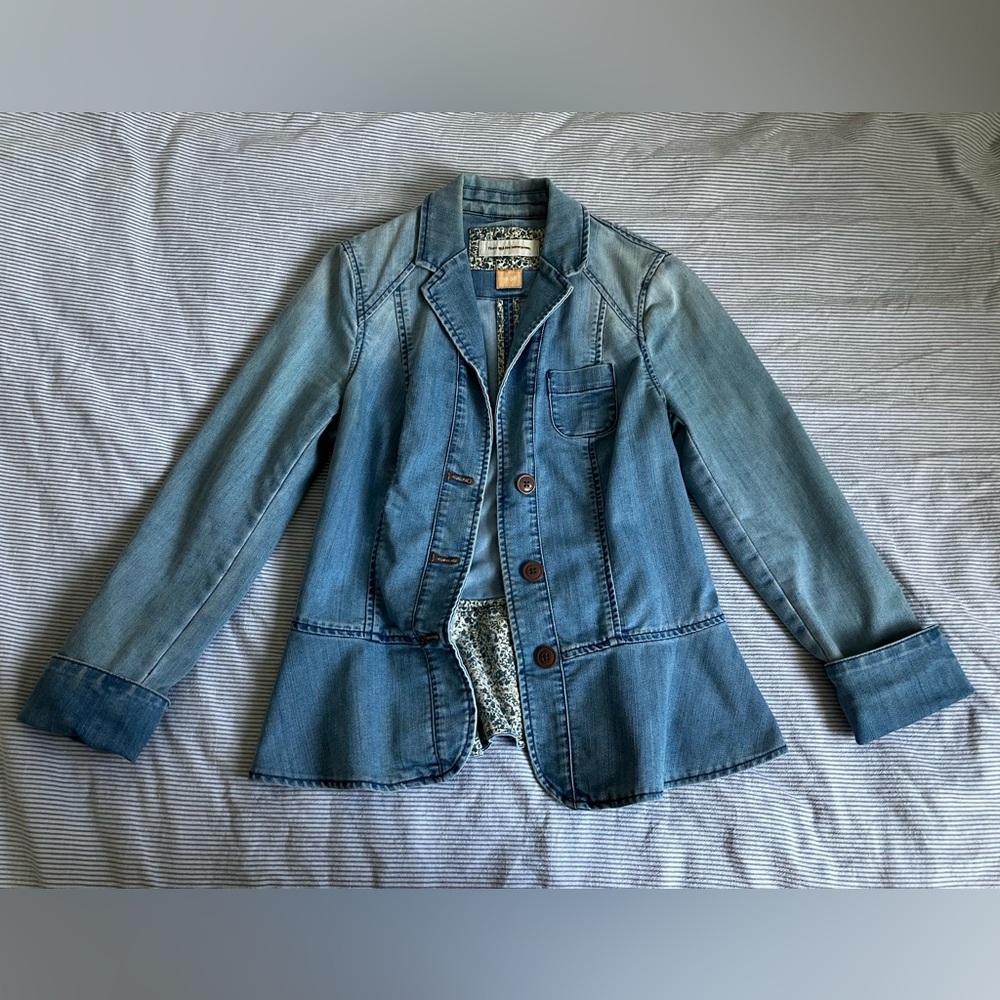 Blue denim blazer
